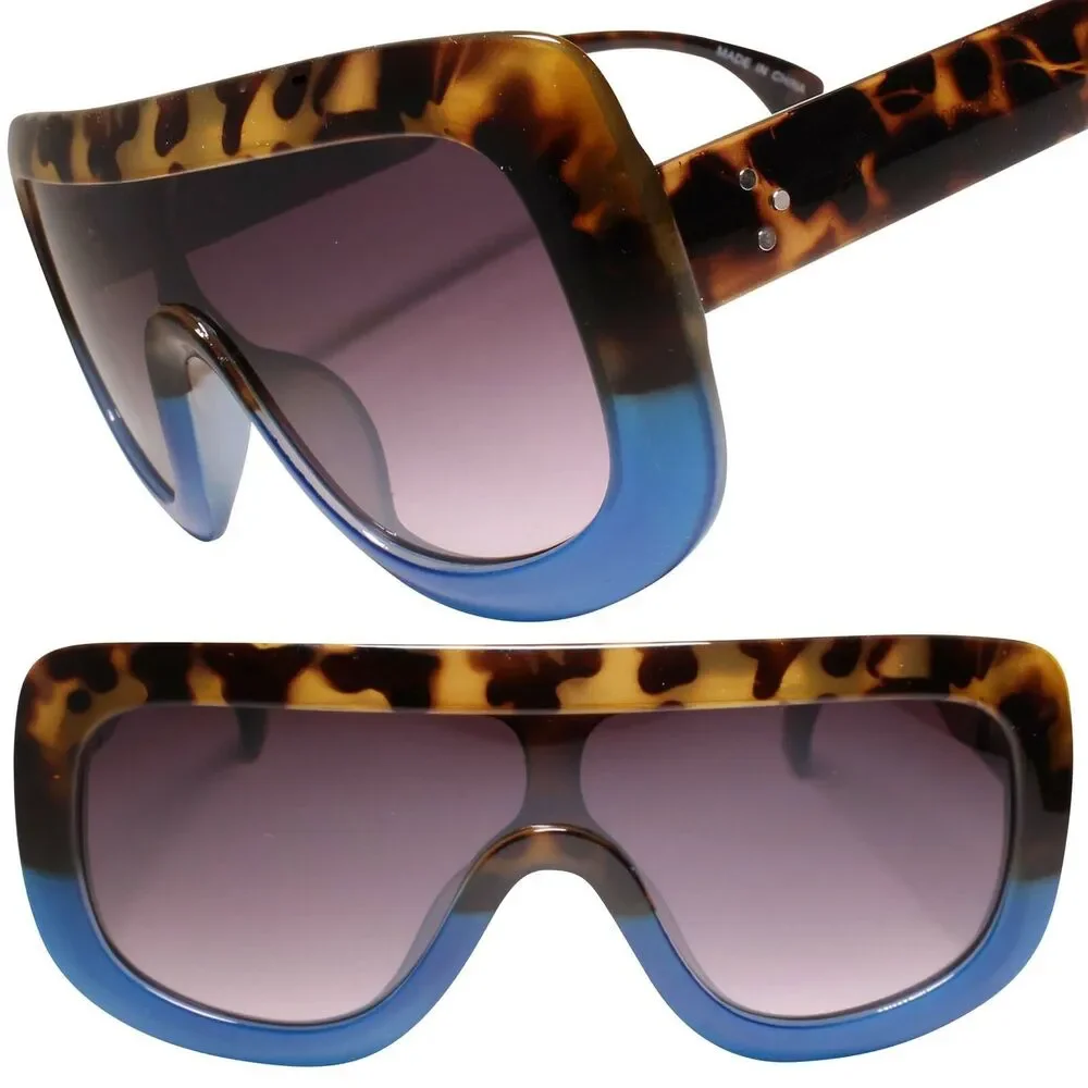 Hip Hop Dapper Clubbing Tortoise Blue Sunglasses